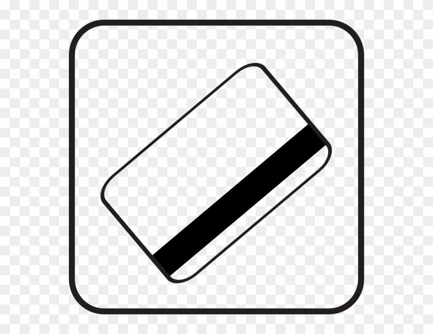 Credit Card Clip Art Black And White - Png Download