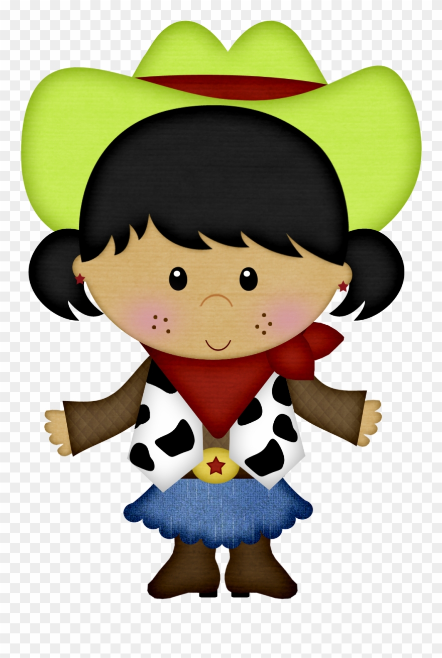 Cowboy E Minus - Vaqueros Animados Niños Clipart