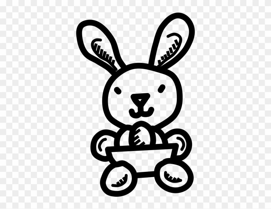 Easter Bunny Rubber Stamp - Easter Clipart