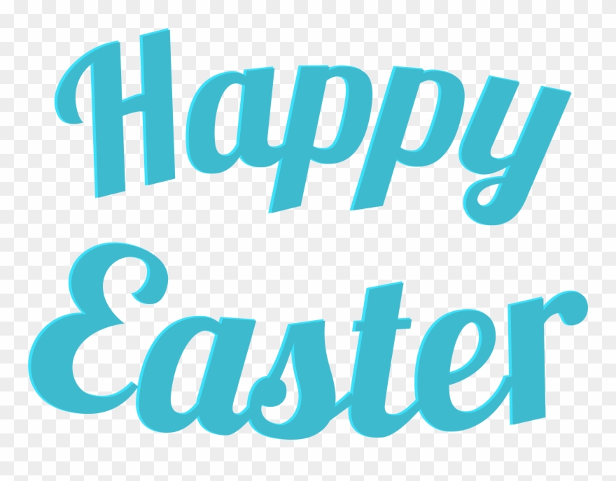 Transparent Happy Easter Text Clipart