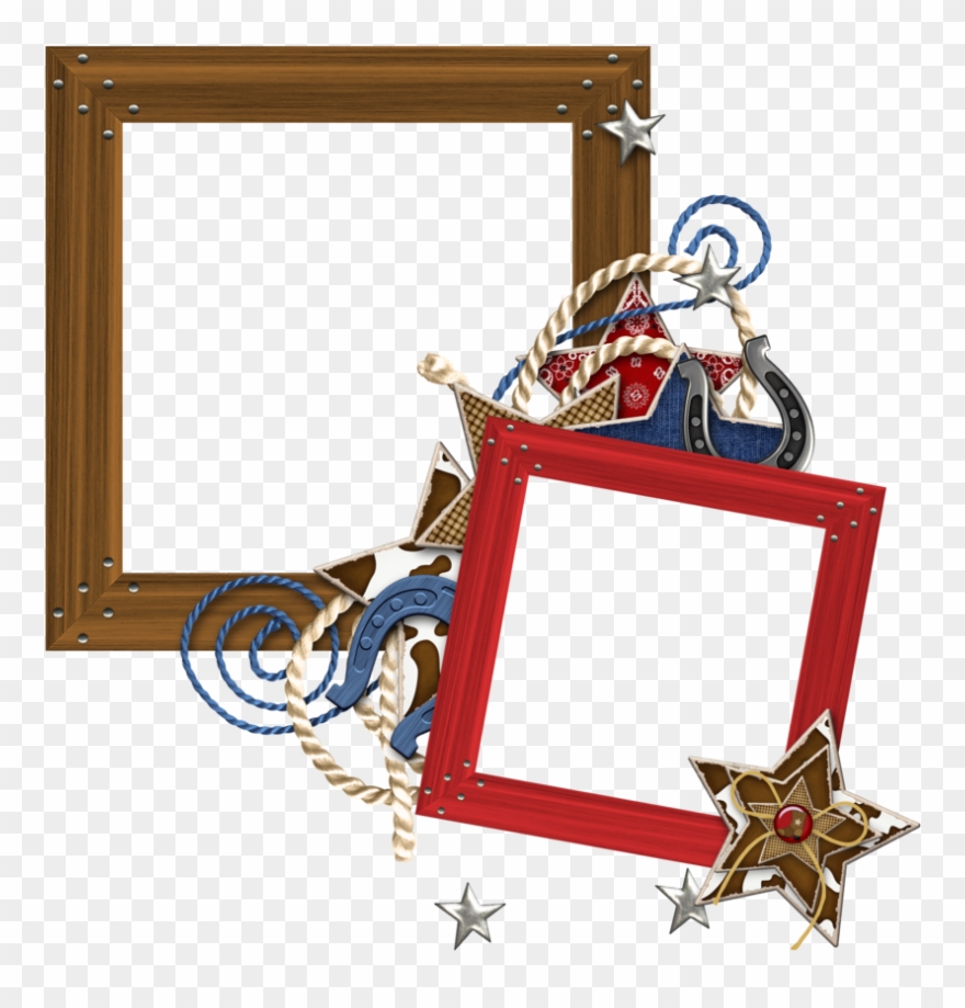 Cowgirl Clipart Frame - Cowboy Photo Frame Transparent - Png Download