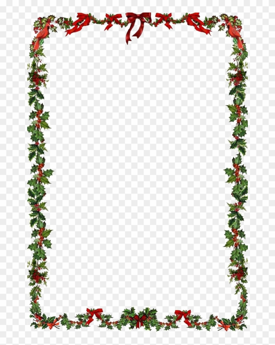 54 Lovely Photos Of Christmas Background Images Clipart - Vintage Christmas Border Clip Art - Png Download
