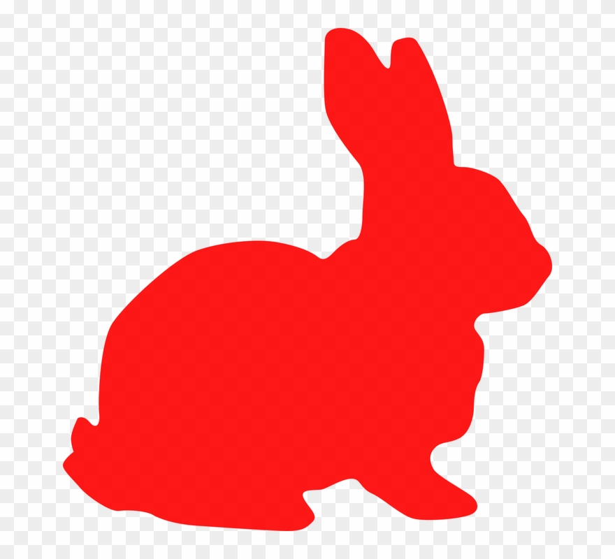 Silhouette Clipart Easter Bunny - Rabbit Silhouette Png Transparent Png