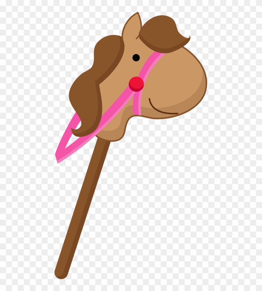 Cowboy E Cowgirl - Dibujo Caballo De Palo Clipart