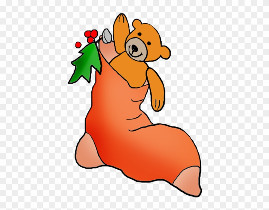 Christmas Stockin With Gifts - Christmas Day Clipart