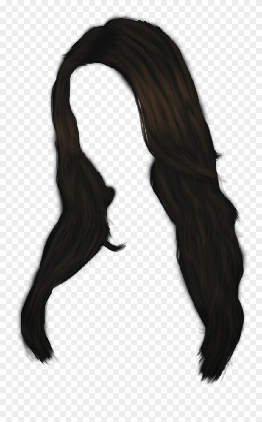 Hair Png File - Black Straight Hair Png Clipart