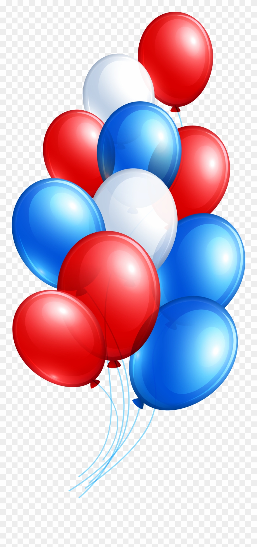Red And Blue Balloons Transparent Background Clipart