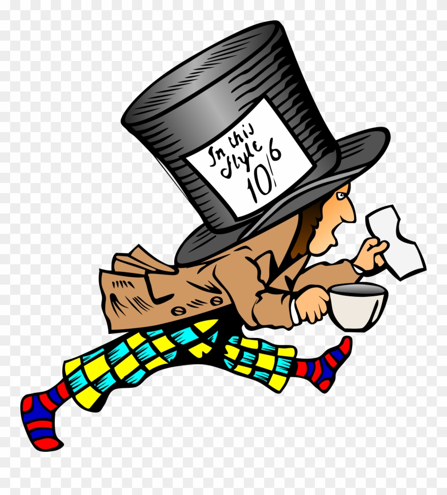 Clipart With Label On Big Image Png - Free Clipart Mad Hatter Transparent Png