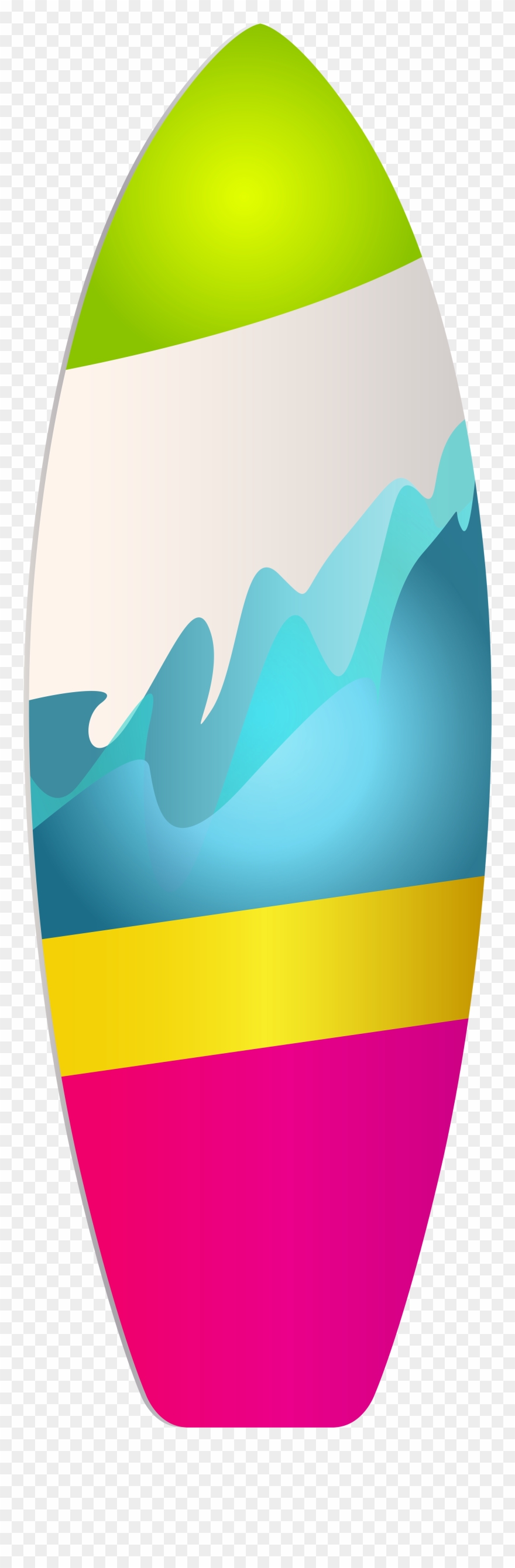 Surf Board Png Clip Art - Clip Art Surf Board Transparent Png
