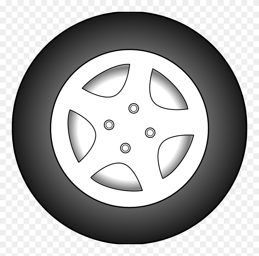 Tire Clip Art - Race Car Wheel Cartoon - Png Download
