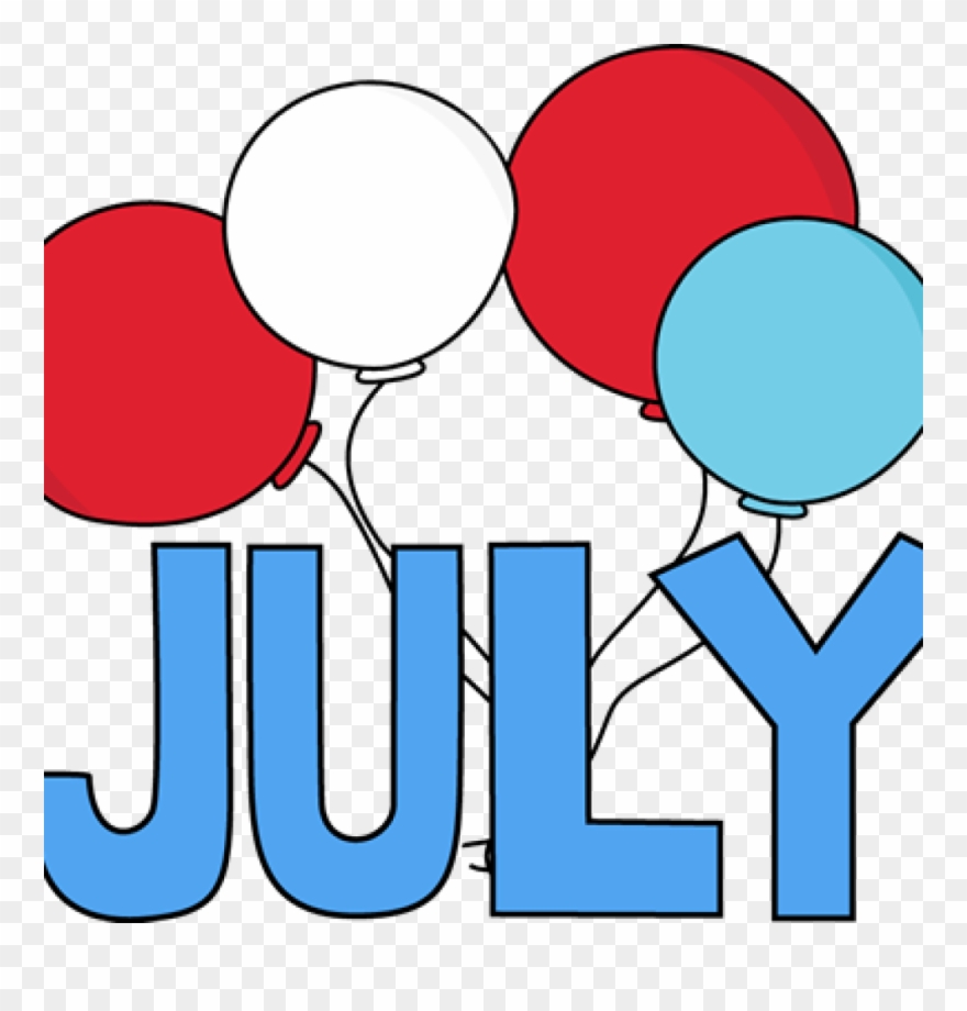 Free July Clipart Free Month Clip Art Red White And - July Calendar For Preschoolers - Png Download