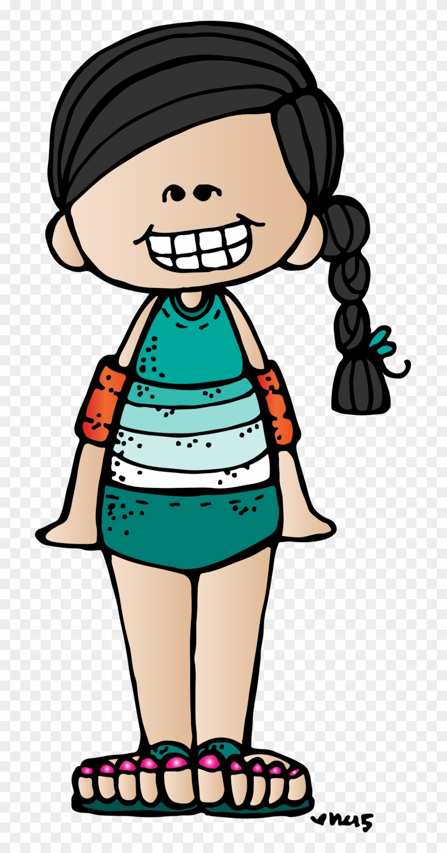 Educlips, Happy June, School Clipart, - Melonheadz Clipart Swimming - Png Download