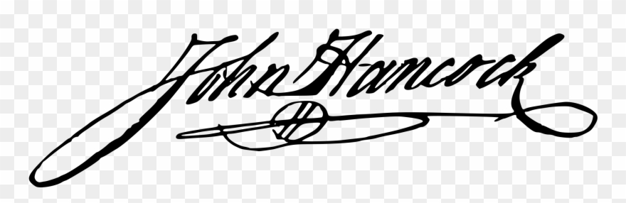 Declaration Of Independence Clipart John Hancock - John Hancock Signature - Png Download