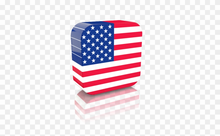 Download Rectangular Icon For Non-commercial Use - American Flag Clipart