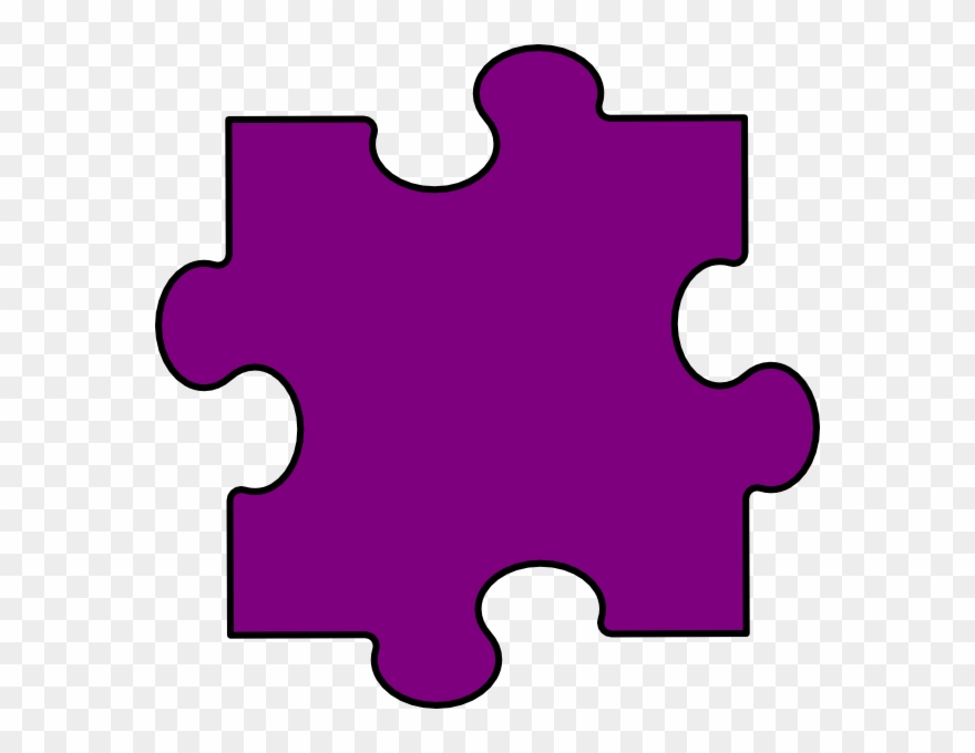 Colors Clipart Card - Purple Puzzle Piece Png Transparent Png