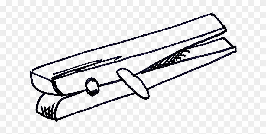 Clip Art Library Download Clothespin Clipart Black - Clothespin Clipart Black And White - Png Download