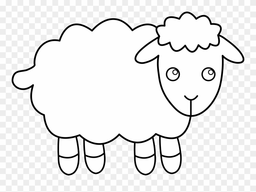 Lamb Clipart - Sheep Clip Art Outline - Png Download