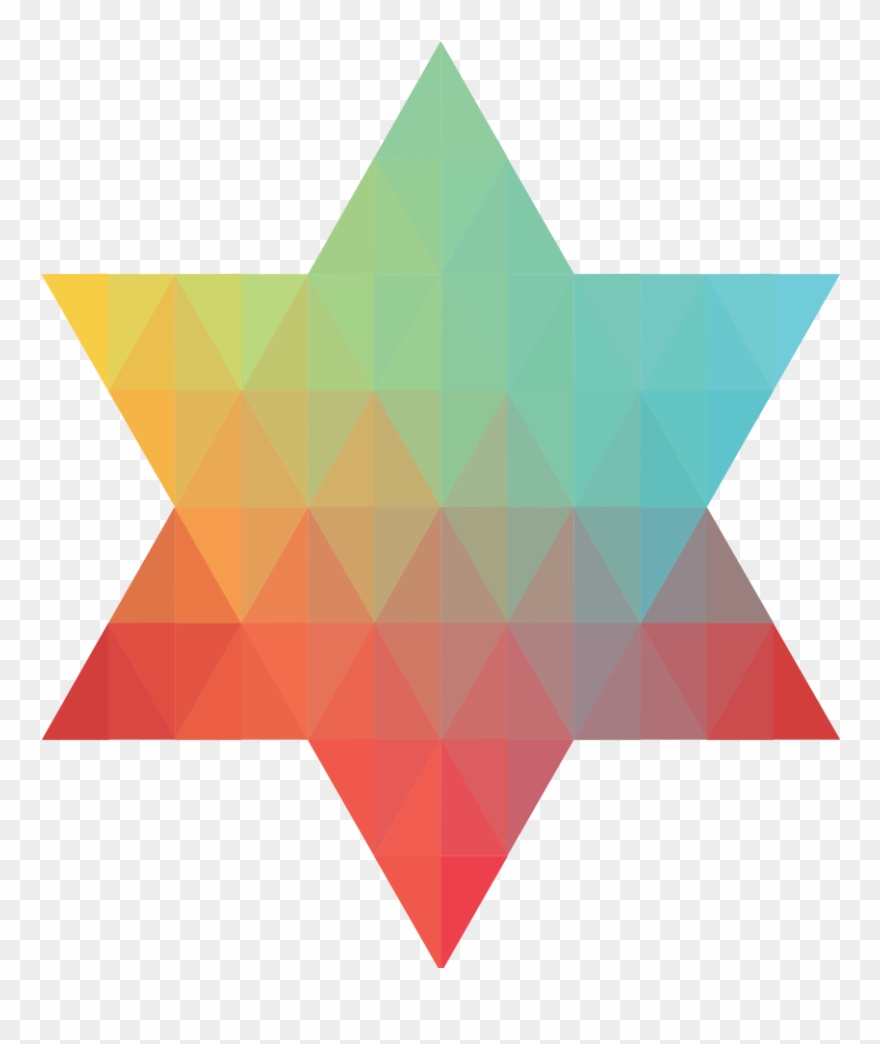 Geometric Jewish Star Of David I - Geometric Star Clipart