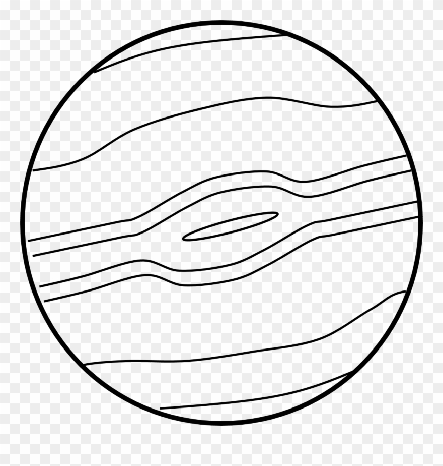 Planets Clipart Black Image - Clip Art Planets Black And White - Png Download
