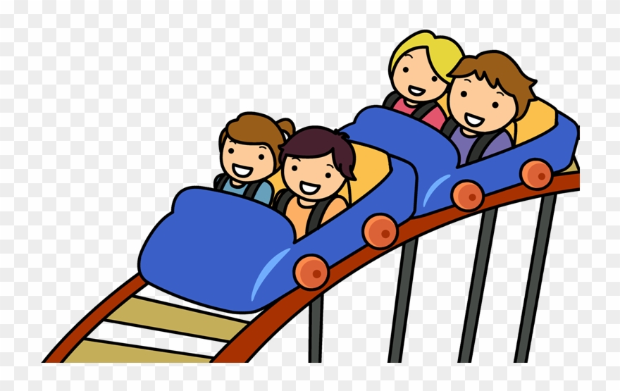 Roller Coaster Free To Use Clipart - Riding A Roller Coaster Clipart - Png Download