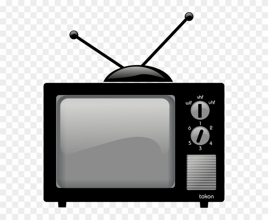 Clip Black And White Library Tv Show Free On - Television Clip Art - Png Download
