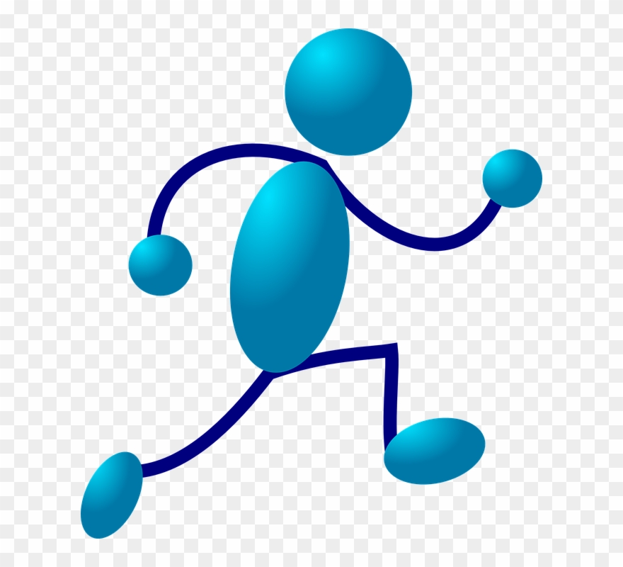 Stick Man Running Clipart