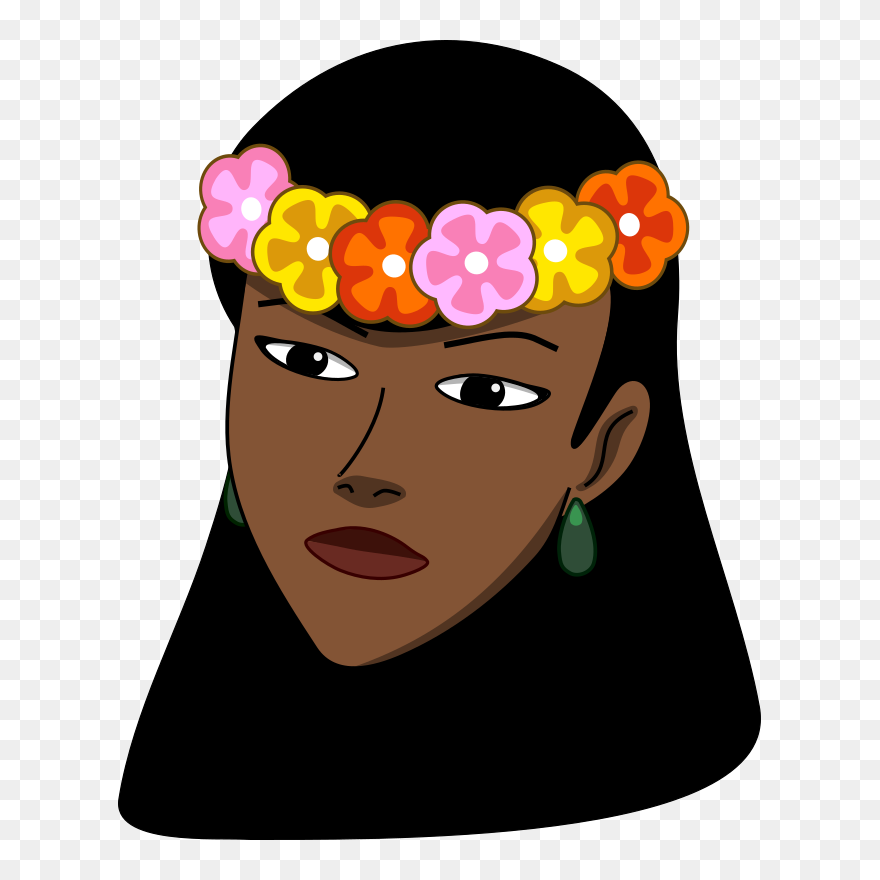 Hawaiian Language Borders And Frames Clip Art Women - Vektor Bunga Kepala - Png Download