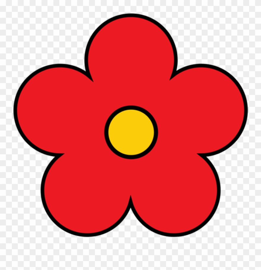 Simple Flower Cliparts Free Download Clip Art Free - Cute Red Flower Png Transparent Png