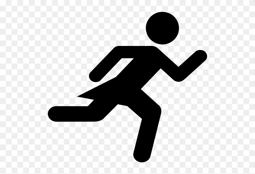 Running Woman Stick Figure Clipart