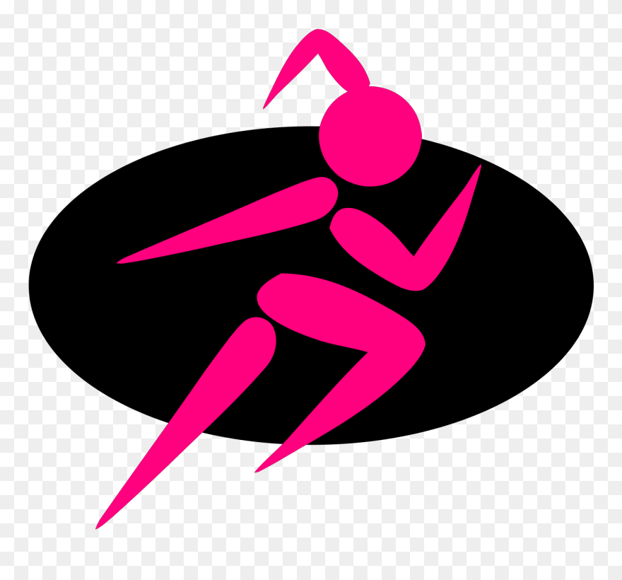 Girl Running Shoes Clipart - Png Download