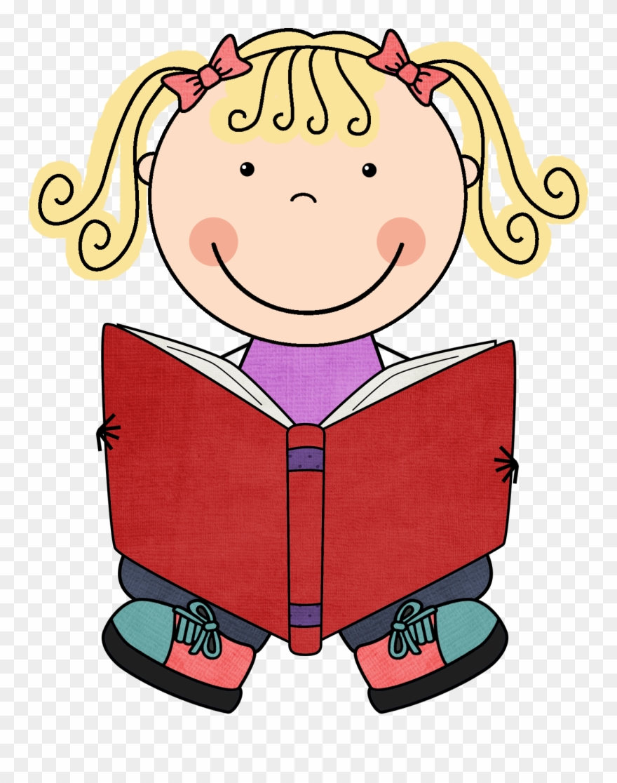 Clipart Child Book - Clipart Kid Reading - Png Download