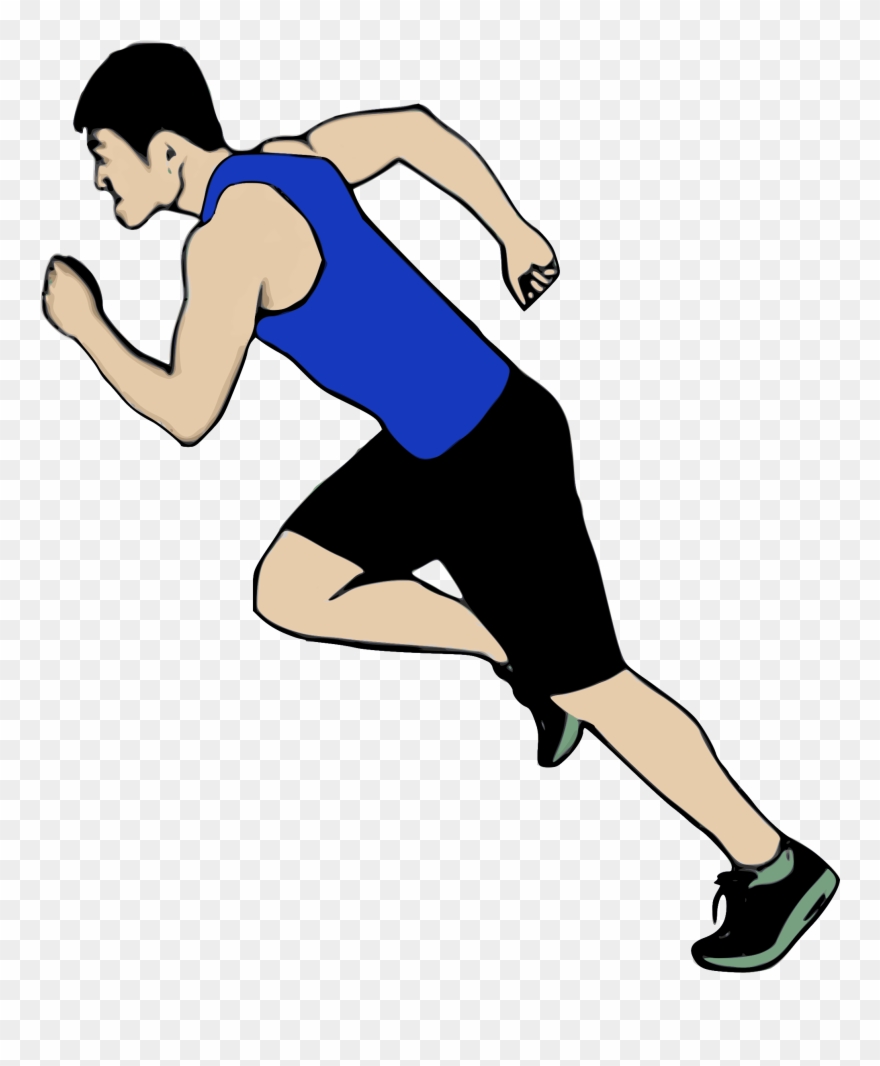 Clipart - Runner - Man Running Clip Art - Png Download