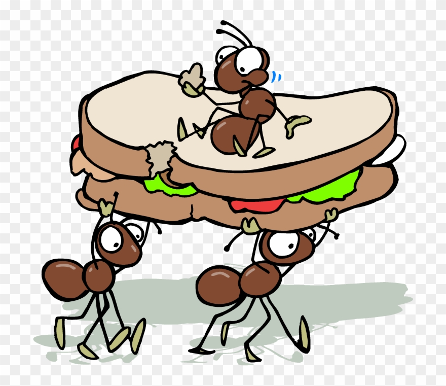 Download Free Printable Clipart And Coloring Pages - Ants At A Picnic Clipart - Png Download