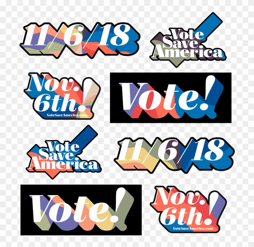 Vote Save America Sticker Pack - Pod Save America Vote Clipart