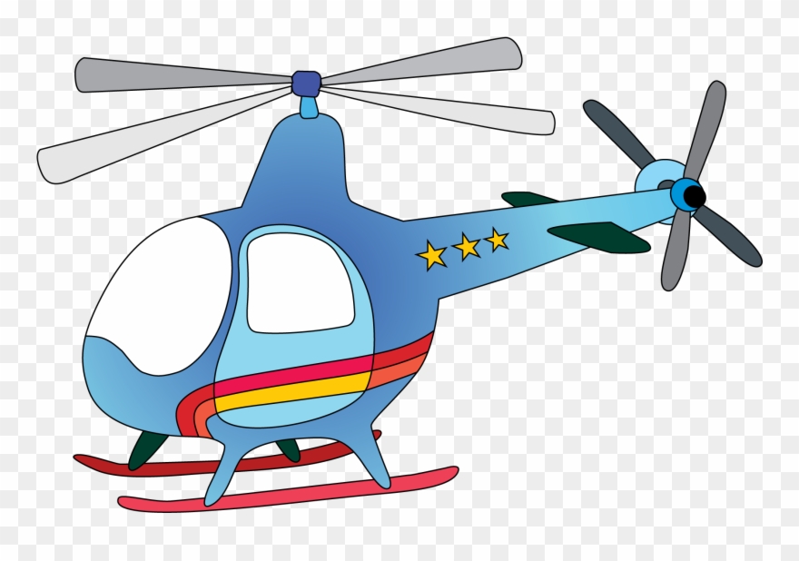 Airplane Clipart Boy Toy - Transparent Background Helicopter Clipart - Png Download