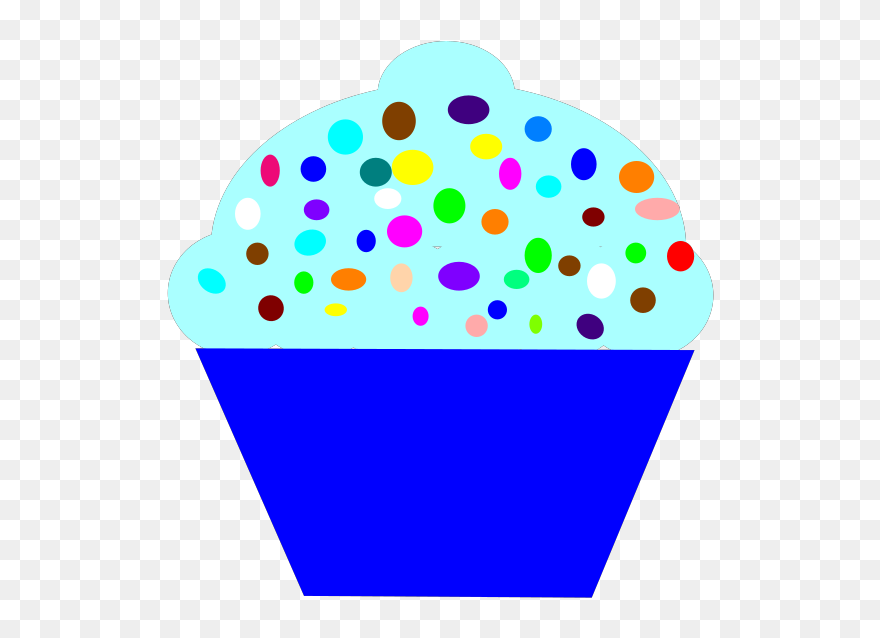 Cup Clipart Blue Cup - Blue Cupcake Clip Art - Png Download