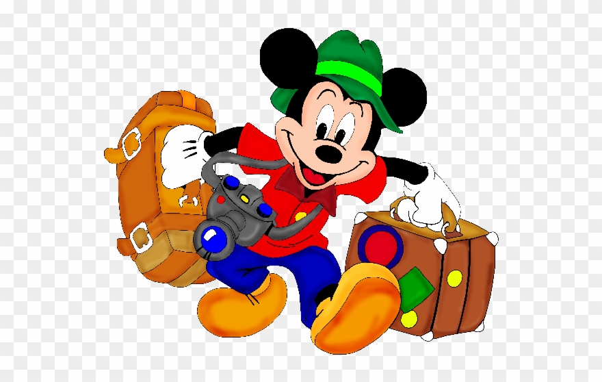 Mickey - Clubmedfamilyhappiness - Disney Characters On Vacation Clipart