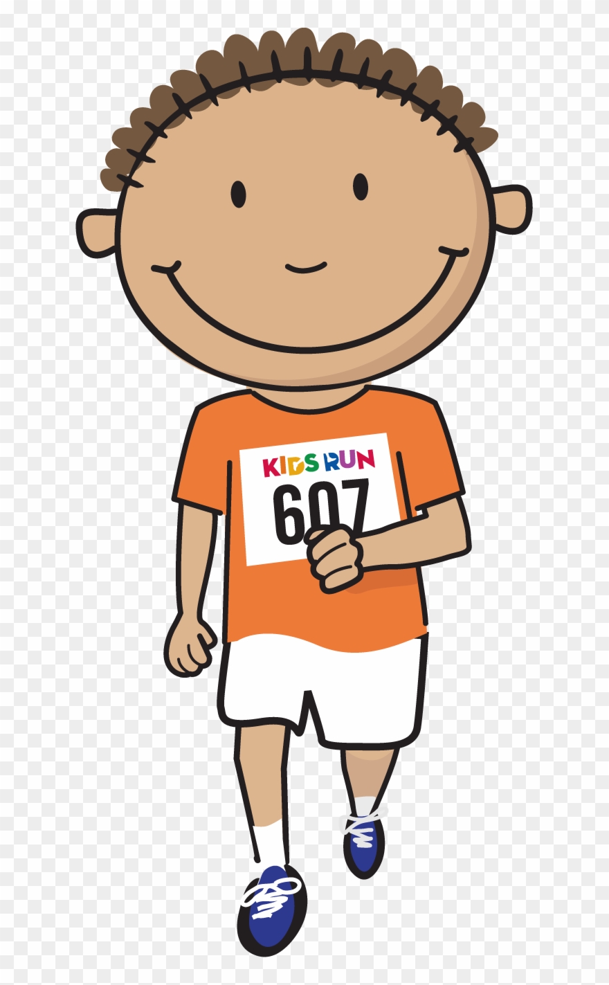 Vector Black And White Stock Boy Run Clipart - Kid Run Clipart - Png Download