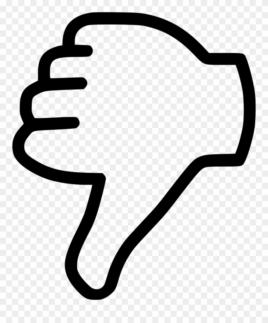 Dislike Thumbs Down Vote Svg Png Icon - Thumbs Down Clip Art Black And White Transparent Png