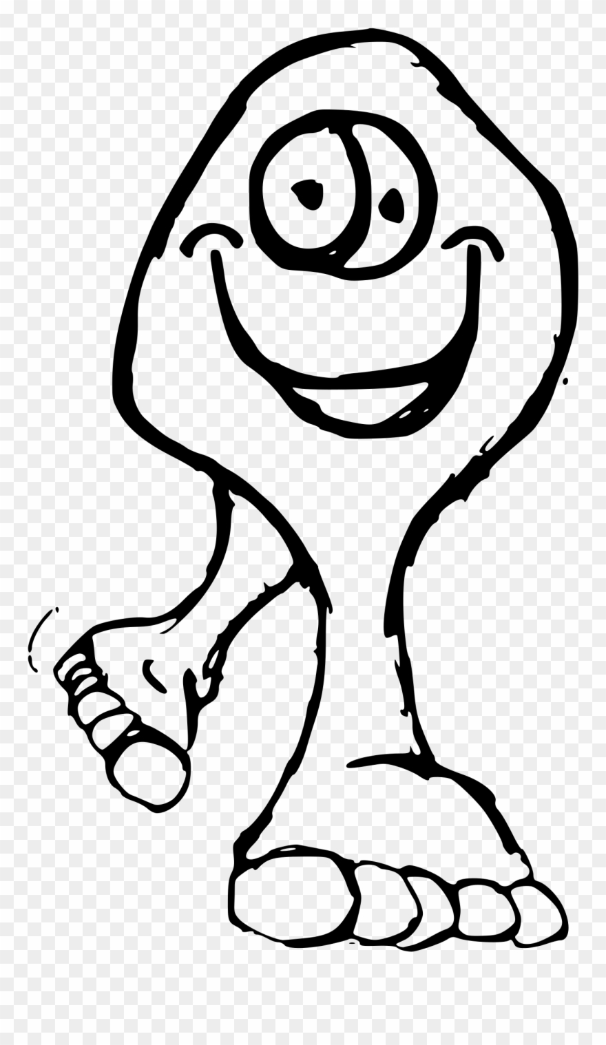 Happy Small Man Running Clipart, Vector Clip Art Online, - Cartoon Doodles Png Transparent Png
