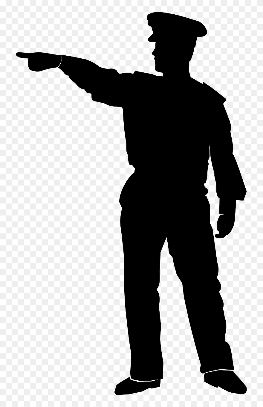 French Policeman Svg Vector File, Vector Clip Art Svg - Policeman Silhouette - Png Download