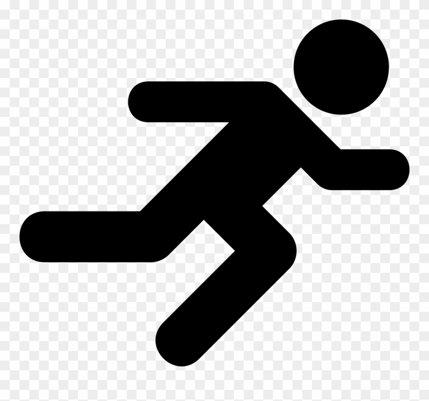 Big Image - Running Man Icon Png Clipart