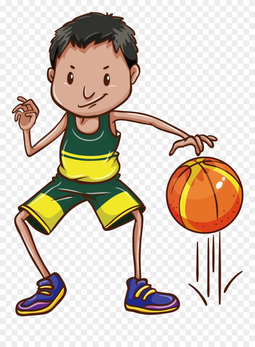 Clip Art Transparent Stock Boy Playing Basketball Clipart - Dibujos De Educacion Fisica - Png Download