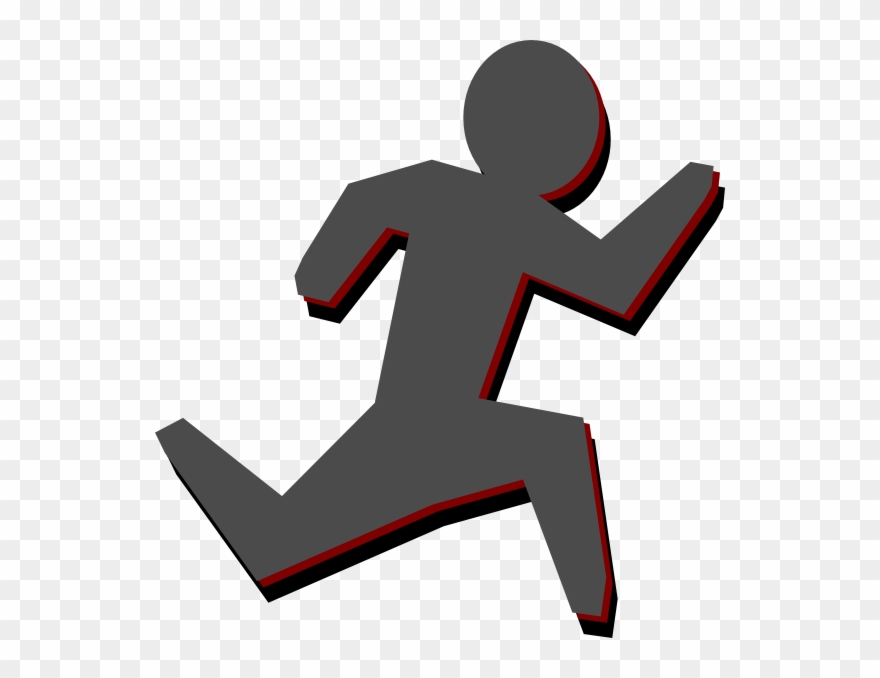 Awesome Running Man Clip Art - Drawing Of A Stick Man Running - Png Download