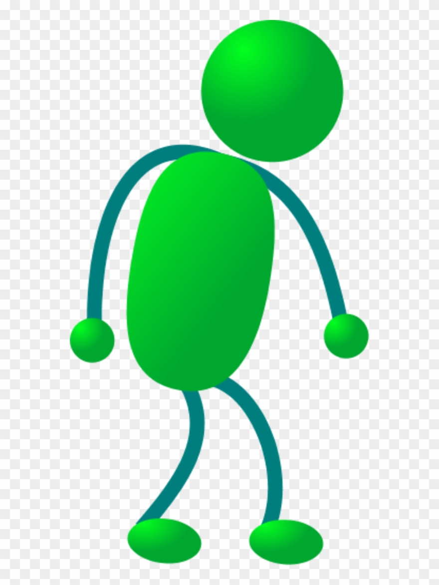 Stickman Waving And Happy - Stick Man Walking Clipart