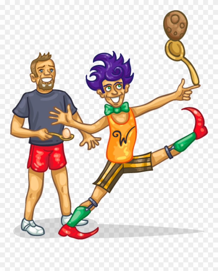 Graphic Black And White Library Egg And Spoon Png Transparent - Egg-and-spoon Race Clipart