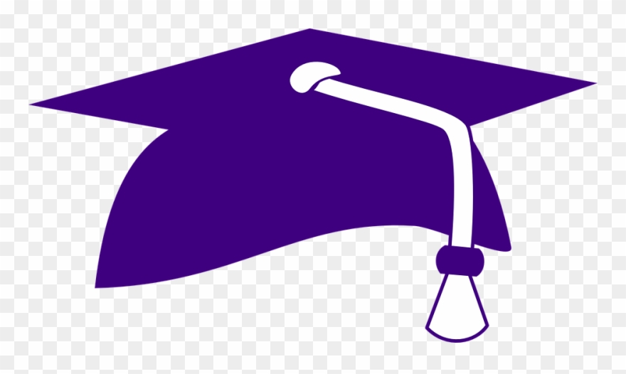 Graduation Hat - Purple Graduation Cap Clip Art - Png Download