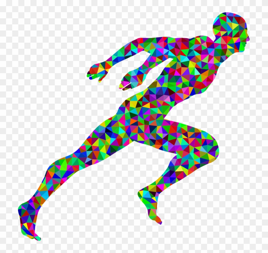 Sprint Running Sports Track & Field Idiom - Sports Man Running Silhouette Clipart