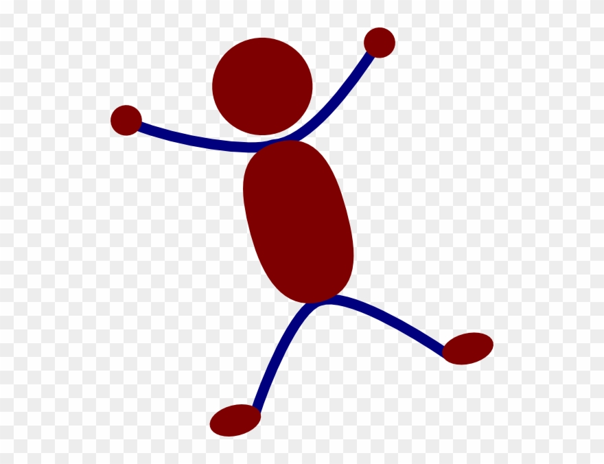 Running Man In Red Colour - Clip Art - Png Download