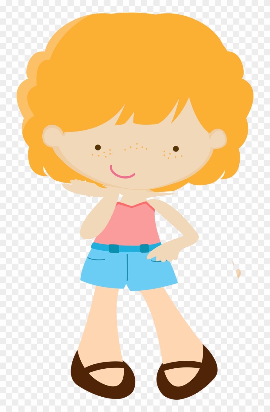 Girl Clipart, Cute Clipart, Say Hello, Beautiful Little - Menina Minus Png Transparent Png